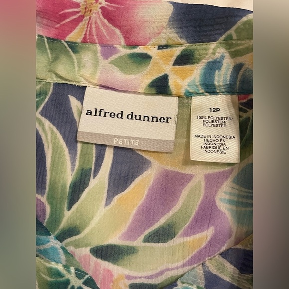 Alfred Dunner Colorful Women’s Floral Top | Size 12P - Picture 2 of 11